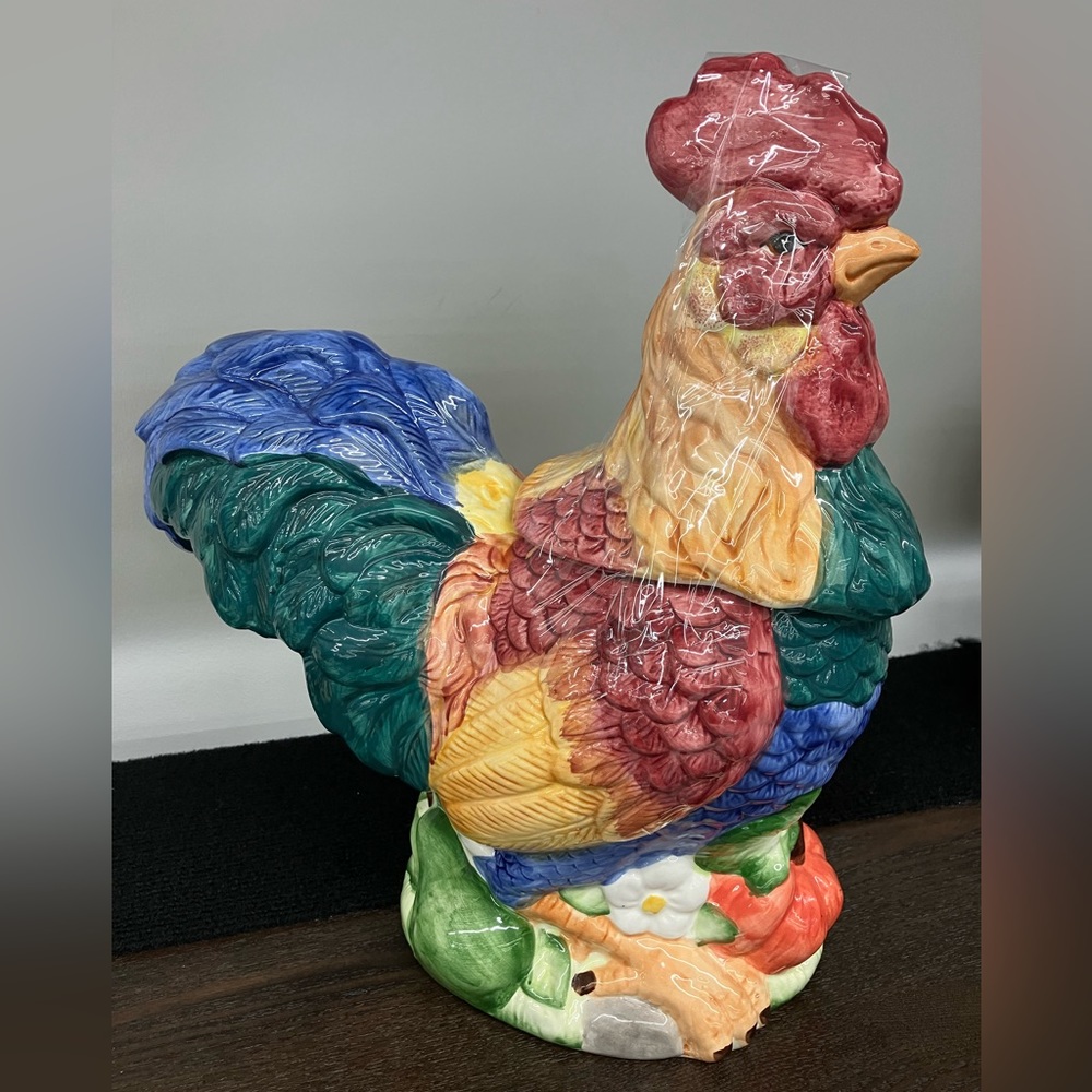 Vintage Rooster Cookie Jar Collins Company